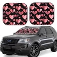 thumbnail image 2 of Daiia Hearts 2PCS Car Windshield Sun Shade, Foldable Sun Shield for Car Front Window, Auto Sun Blocker Visor Protector Universal for Truck SUV Pickup-Medium, 2 of 7