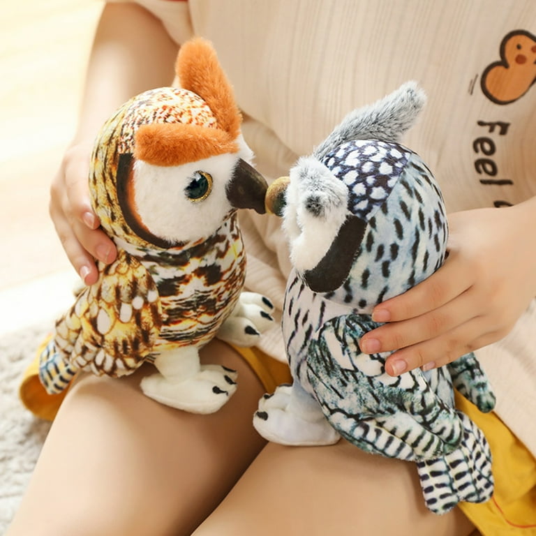 KAOU Stuffed Animal Toy Realistic Looking Adorable Appearance Vivid Facial Expressions Lovely Owl Plush Toy Baby Sleeping Accompany Doll for Home Grey Walmart