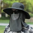 thumbnail image 3 of TNOBHG Breathable Sun Hat Unisex Sunhat with Detachable Front Cover Outdoor Protection for Face Neck Eyes Anti-uv Sunscreen Breathable Adjustable for Fishing, 3 of 8