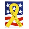 thumbnail image 2 of Evergreen Enterprises, Inc Support Our Troops Applique Garden Flag, 2 of 2