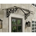 thumbnail image 3 of Palram - Canopia Lily 2130 7' x 3' Acrylic/Galvanized Steel Awning - Black/Clear, 3 of 7