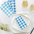 thumbnail image 6 of Cocktail Napkins, Disposable Paper Napkins for Dinner, Plaid Party, Wedding Napkin, 15.7x11.8 Inch, 3-Layer Paper for Party Dining, Picnic, Home (80, Blue), 6 of 8