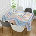 thumbnail image 2 of Yayeee Tablecloths 60" x 90" Rectangle Wrinkle Resistant Party Table Cover, Purple Geometric, 2 of 8