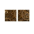 thumbnail image 1 of Great Art Now Copper Cogs Close Up by Tom Quartermaine 2 Piece Print Art Set Each 12"W x 12"H, 1 of 3