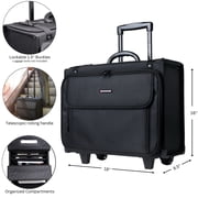 Alpine Swiss Rolling Briefcase Laptop Bag For Men Women Hard Side Catalog Case Wheels Legal Dividers Lawyer Attache Case Carry-On Business Travel Bag