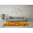 thumbnail image 3 of Ahgly Company Machine Washable Indoor Rectangle Patchwork Yellow Transitional Area Rugs, 2' x 4', 3 of 4