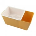 thumbnail image 4 of Organizador de almacenamiento de alimentos, escurridor de cocina, frutero, cesta escurridora, fondo antideslizante Amarillo, 4 of 9
