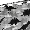 thumbnail image 3 of Gray Dinosaurs Camouflage Pattern Shower Curtain 36"x72" ,Bathroom Decorative Shower Curtains Set with 12 Hooks,Modern Waterproof Washable Shower Curtain, 3 of 6