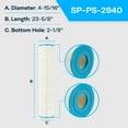 thumbnail image 2 of SpiroPure Replacement for Pleatco PCAL100 Waterway 100 817-1000 Unicel C-4995 Filbur FC-2940 Hot Tub Spa Pool Filter Replacement Cartridge, 2 of 7