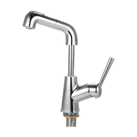 Bar Sink Faucet Single Hole Single Handle Pull Out Sprayer Kitchen Faucet With Dual Spray In Chrome Lead Free Walmart Canada