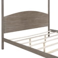 thumbnail image 5 of King Size Canopy Bed Frame, Wood Platform Bed  with Headboard and Support Legs, Modern Four Poster Bed for  Adults, Weight Capacity 700 Pounds, No Box Spring Needed, Brown, 5 of 7