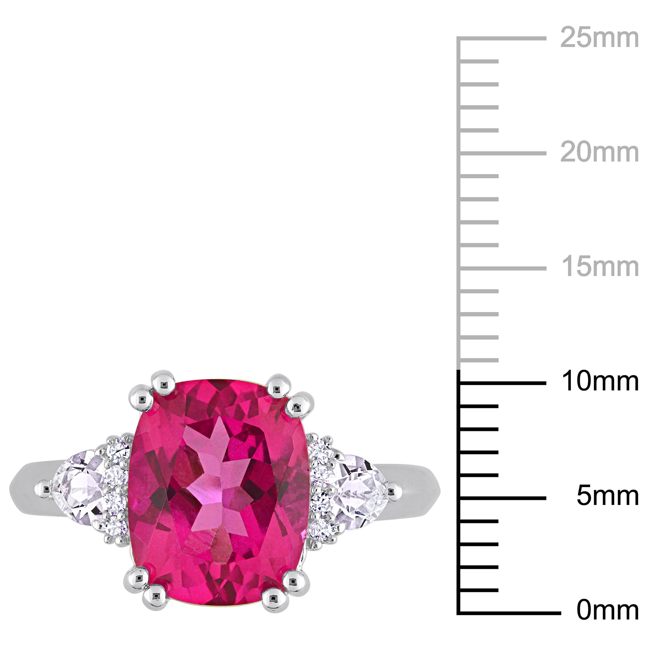 Everly Women's Topaz and Ruby Sterling Silver Ring