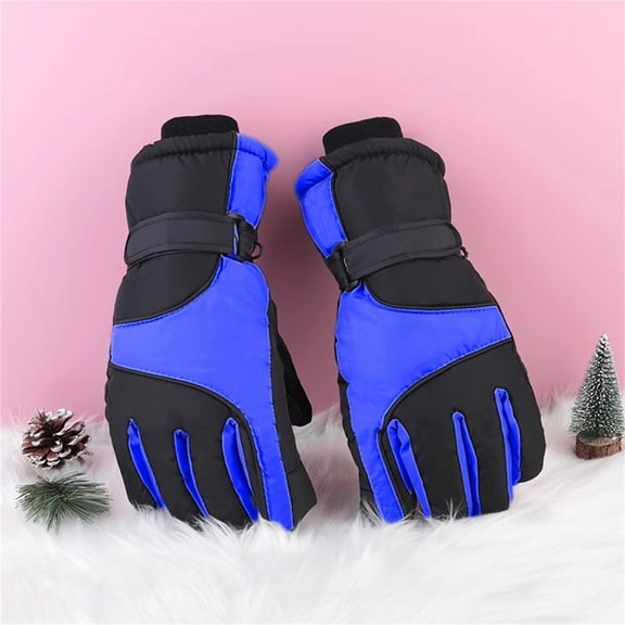 Couple Winter Touchscreen Gloves - Thermal Windproof Ski Gloves for Motorcycle Sports Under 5$, Hontri Winter Gloves Outdoor Adult Men Women Skating , Blue, One Size