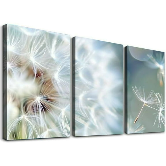 Ulloord Landscape Art Poster Dandelion Flower Nature Plant Wall Decor Art Canvas Print Poster Canvas Painting Wall Art Poster for Bedroom Living Room Decor