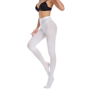 Frola Womens 80 Denier Soft Semi Opaque Solid Color Footed Pantyhose Tights
