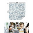 thumbnail image 5 of nqOlkjepod Light Blue Farmhouse Cloth Napkins Set of 6 Reusable Dinner Napkins, Retro Botanical Plant Fruit Leaf Cocktail Napkin Washable Table Napkins for Wedding/Holiday Party/Baby Shower 20"x20", 5 of 8
