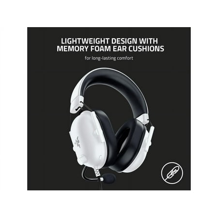 Razer - BlackShark V2 X Wired Gaming Headset for PC, PS5, PS4, Switch, Xbox X|S, and Xbox One - White