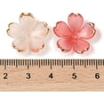 thumbnail image 3 of 100 Pcs 5-Petal Flower Bead Caps Acrylic Flower Bead Caps Floral Spacer Gradient Spacer Flower Beads for DIY Jewelry Making Bracelet Necklace Earrings 17.5x18x5mm Hole: 1.2mm, 3 of 3