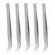 thumbnail image 5 of Pinzas De Costura, Pinzas De Costura Curvas De Acero Inoxidable, 5 Uds., Superficies De Alisado, Peso Ligero Para Manualidades DIY Para Máquina De Coser, 5 of 8