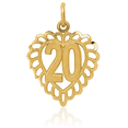 thumbnail image 3 of 14K Solid Yellow Gold Heart Necklace Love Pendant Charm, 3 of 7