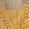 thumbnail image 3 of Baby Girl Lace Romper Set, Ruffle Sleeve, Solid Color Jumpsuit with Headband, 3 of 6