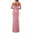 thumbnail image 3 of Alkepwun Deep V Neck Dress Spaghetti Straps Sequin Sparkly Fishtail Hem Prom Dress Long Maxi Slim-Fit Evening Gowns, 3 of 4
