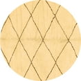thumbnail image 1 of Ahgly Company Indoor Round Solid Brown Modern Area Rugs, 7' Round, 1 of 4