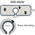 thumbnail image 2 of GZHJMY 4PCS Faucet Absorbent Mat, Black Penguins Washable Sink Splash Guard Drip Catcher, Kitchen Bath Countertop Microfiber Sink Drying Mats for Kitchen, 2 of 7