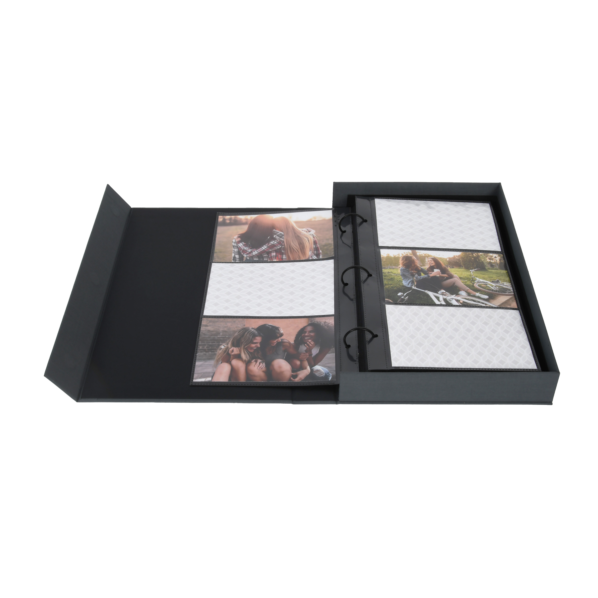 Prinz Adventure Coffee Table Linen Photo Album for 180 4x6 Photos, Gray