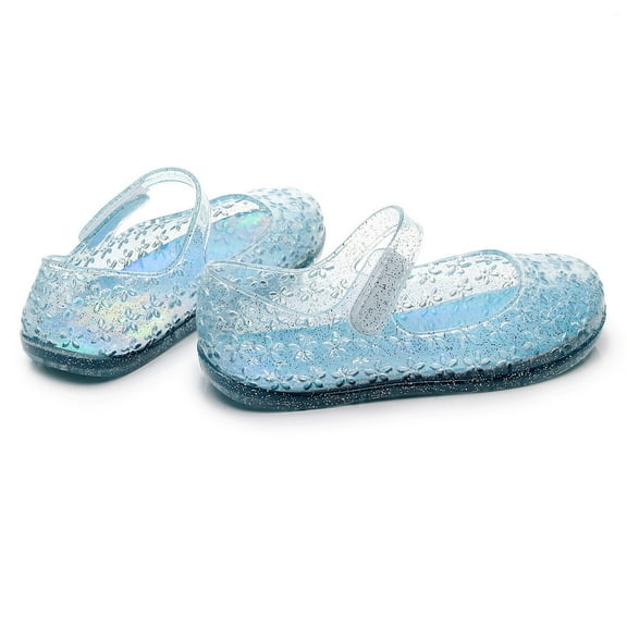 IUJSOY Girls Cute Princess Sandals Shoes Toddler Mary Jane Jelly Shoes Kids Flats Dress Shoes