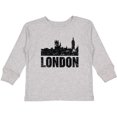 thumbnail image 3 of Inktastic London England City Skyline with Grunge Boys or Girls Long Sleeve Toddler T-Shirt, 3 of 5