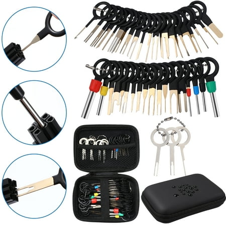 

Terminal Removal Tool Kit 76Pcs Pin Terminal Extractor Kit for Car Wire Connector Pin Release Key Extractor Tools Set for Most Connector Terminal with a Protective Bag