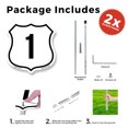 thumbnail image 3 of Number 1 (2 Pack) 12 inch X 12 inch Shield Shaped Rust-Free Aluminum Metal Signs with Aluminum Mounting Stakes Weather Resistant Made in the USA, 3 of 9