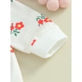 thumbnail image 6 of Bagilaanoe 2PCS Toddler Baby Girl Pants Set Flower Print Long Sleeve Sweatshirt Tops + Sweatpants 9M 12M 18M 24M 3T 4T Kids Casual Sweatsuits, 6 of 9