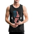 thumbnail image 3 of American Flag Dumbbells - Men’s Premium Top Tank, 3 of 9