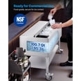 thumbnail image 2 of VEVOR Commercial Ice Bin, 100.7 Qt Max Capacity, 36 x 19 x 35 Inch Stainless Steel Ice Chest with Sliding Lid and Bottle Holders, Cooler Cart Cocktail Unit for Bar Restaurant Pub, NSF Certified, 2 of 9