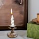 thumbnail image 5 of Candelabro de metal dorado | Candelabro de resina más gruesa | Decoración de centro de mesa para bodas, Navidad, fiestas, cenas | 8.5x8cm | Base estable resistente al desgaste | 1 Pieza, 5 of 6