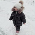 thumbnail image 6 of Dyfzdhu Kids Girls Boys Winter Thick Warm Hooded Down Coat Paraks Playsuit Pants Jumpsuit Snowsuit Set, 6 of 7