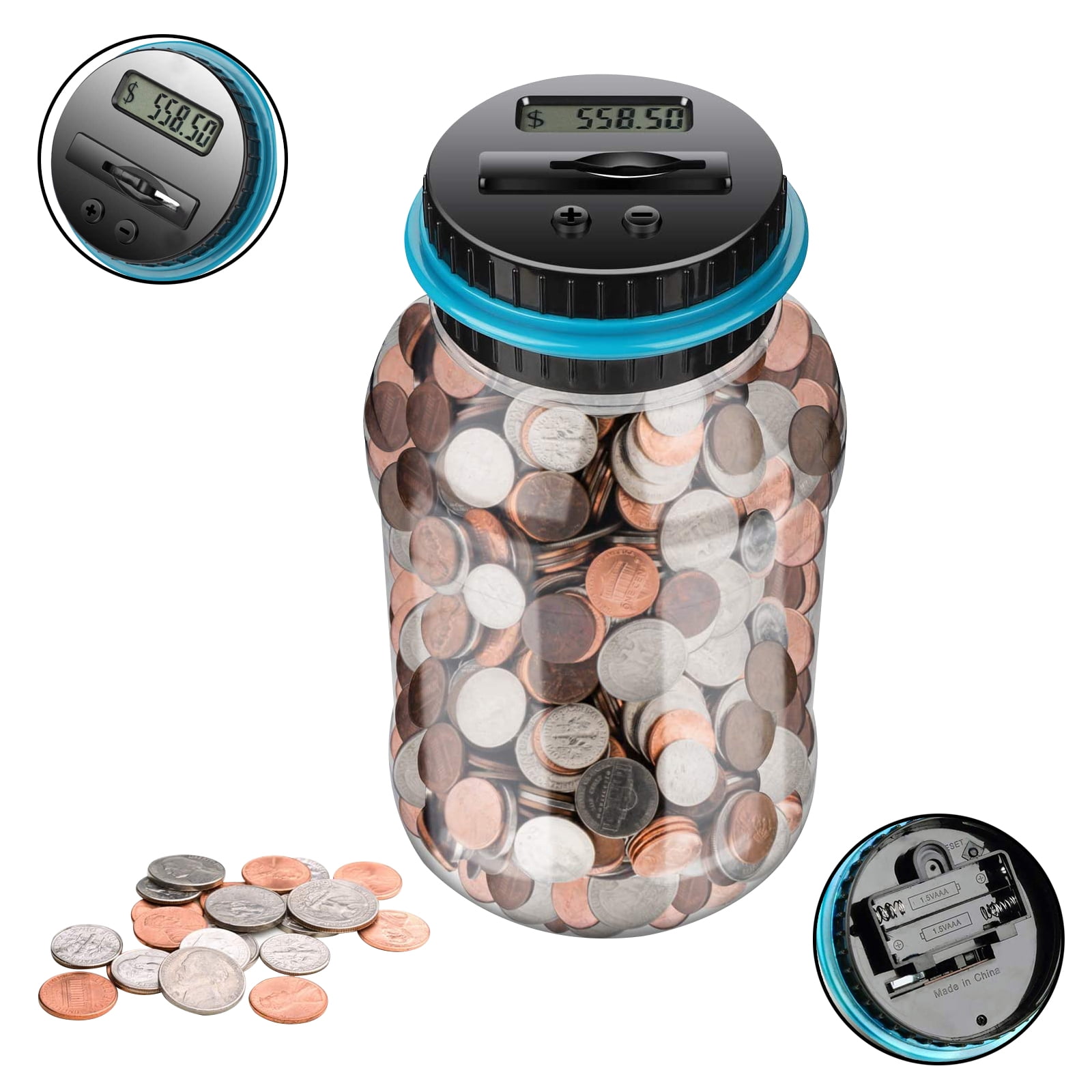 Piggy Bank Coin Slot Lids for Mason Jars Money Lids Multiple Colors & Styles 