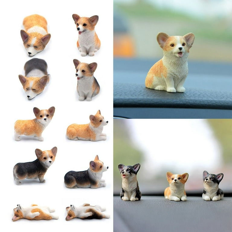 Cute Corgi Mini Home Car Accessories Dashboard Dog Toy Auto