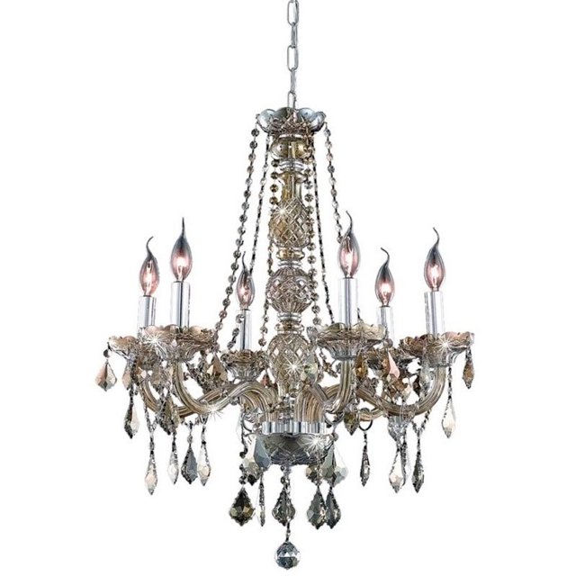 Elegant Lighting Verona 24" Lustre en Cristal à 6 Éléments Légers
