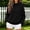 Black, variant on Women's Waffle Knit Crewneck Sweatshirt Long Sleeve Raglan Sleeve Pullover Relaxed Fit Solid Color Casual Top for Fall Winter Daily Wear