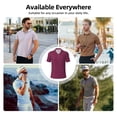 thumbnail image 6 of Daiia Small Stars Pattern Men’s Polo Shirts,Solid Deck Shirt,Classic Fit, Breathable Cotton Polo for Casual and Sport Wear-Medium, 6 of 7