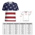 thumbnail image 2 of American Flag Pattern Women's T-Shirt Short Sleeve T Shirts Tops Tee Ladies Loose T, 2 of 6