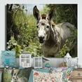 thumbnail image 2 of Designart "Gentle Companion Grey Donkey in Pastoral" Animals Metal Wall Art Prints, 2 of 5