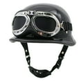 thumbnail image 1 of Riwesomey Casco de moto ABS, cúpula protectora de repuesto con estilo Vintage, 4 estaciones, cascos para hombres y mujeres, accesorios para la Gafas de moto Negro brillante Tipo 3 METRO, 1 of 6