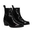thumbnail image 1 of Bota Vaquera Tacón Bajo Texas Para Mujer Charol Drillo Negro, 1 of 5