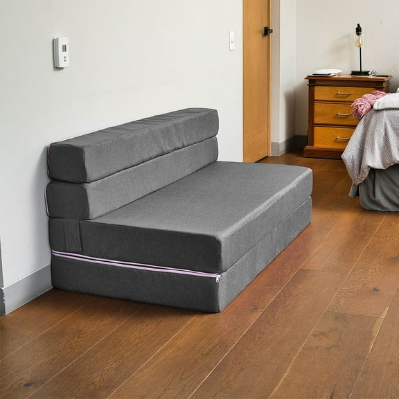 Sofá Cama Plegable -Queen Size - Gris Memory Foam SOFA CAMA COZY