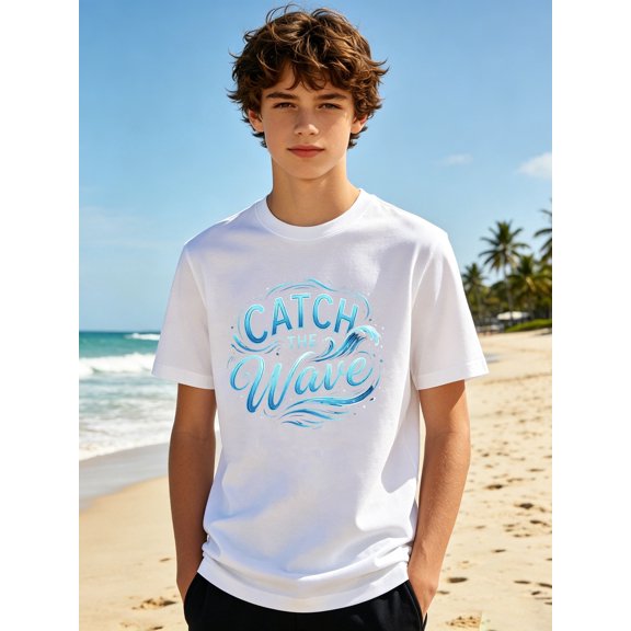 summer t shirt for teenagers 100 vintage graphic tee crew neck basic outdoor sports training back to school style weekend casual wear for teenager