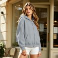 thumbnail image 6 of Resicozy Zip Up Hoodies for Women Oversized 2026 Y2K Hoodies Casual Long Sleeve Sweatshirts Fall Spring Track Jackets with Pockets Gray L, 6 of 6
